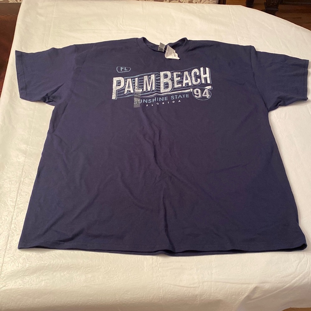Palm Beach Florida Navy Blue T-Shirt- Men’s Size XXL- NWT